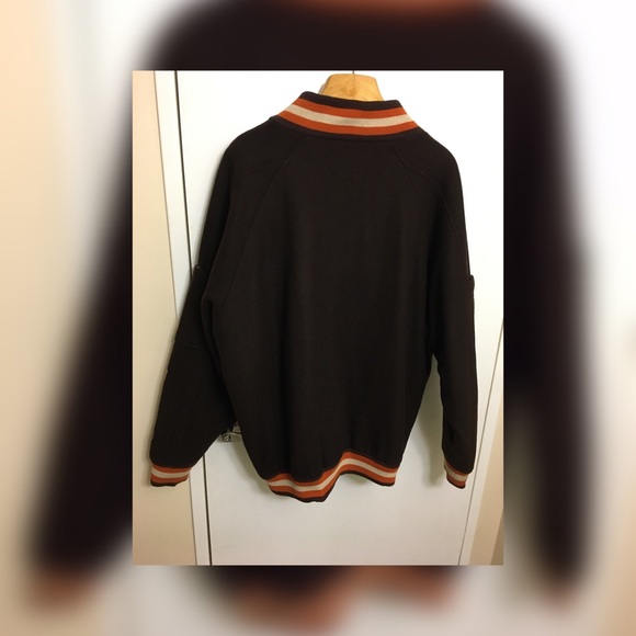 ‘Varcity’ Bomber/Vintage Style Jacket XL Brown and Orange! - Picture 2 of 7